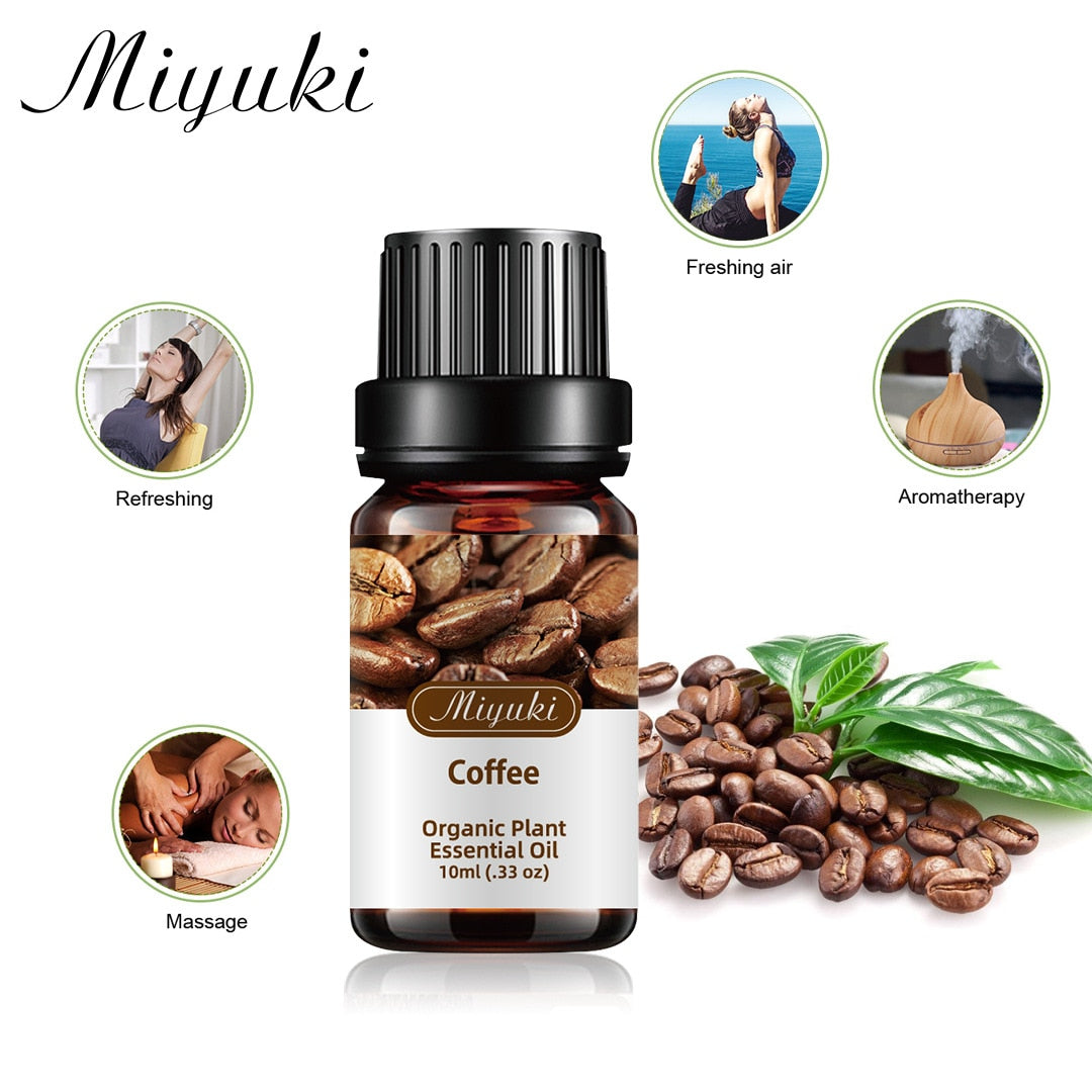 Coffee Essential Oil Fragrance Lamp for DIY Body Face Skin Care Spa Message Stress Relief Diffuser Humidifier Aromatherapy